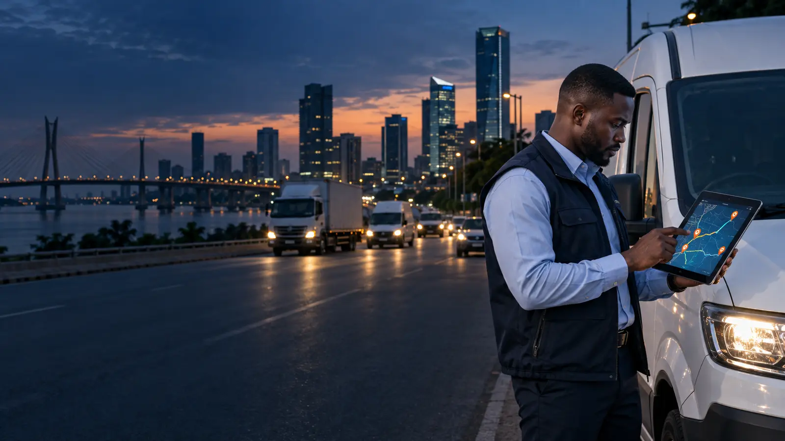 Nigerian fleet manager using a connected vehicle tracking platform